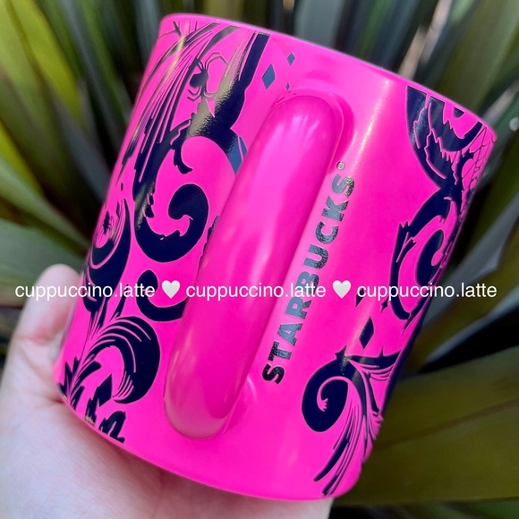 💗LAST ONE🐈‍⬛Starbucks LE Target Neon Pink Halloween 2021 Cat Mug - Picture 4 of 6